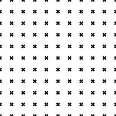 Square seamless background pattern from geometric shapes. The pattern is evenly filled with black adhesive plaster symbols. Vector illustration on white background