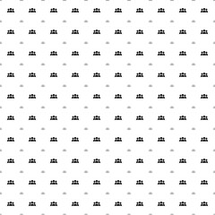 Square seamless background pattern from geometric shapes are different sizes and opacity. The pattern is evenly filled with black people symbols. Vector illustration on white background