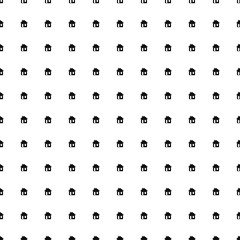 Square seamless background pattern from black house symbols. The pattern is evenly filled. Vector illustration on white background
