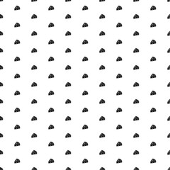 Square seamless background pattern from geometric shapes. The pattern is evenly filled with black cheese symbols. Vector illustration on white background