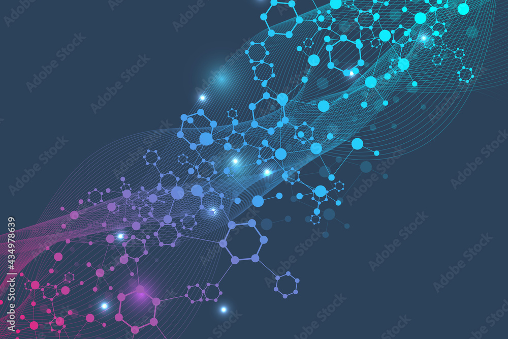 Poster big data visualization background. modern futuristic virtual abstract background. science network pa