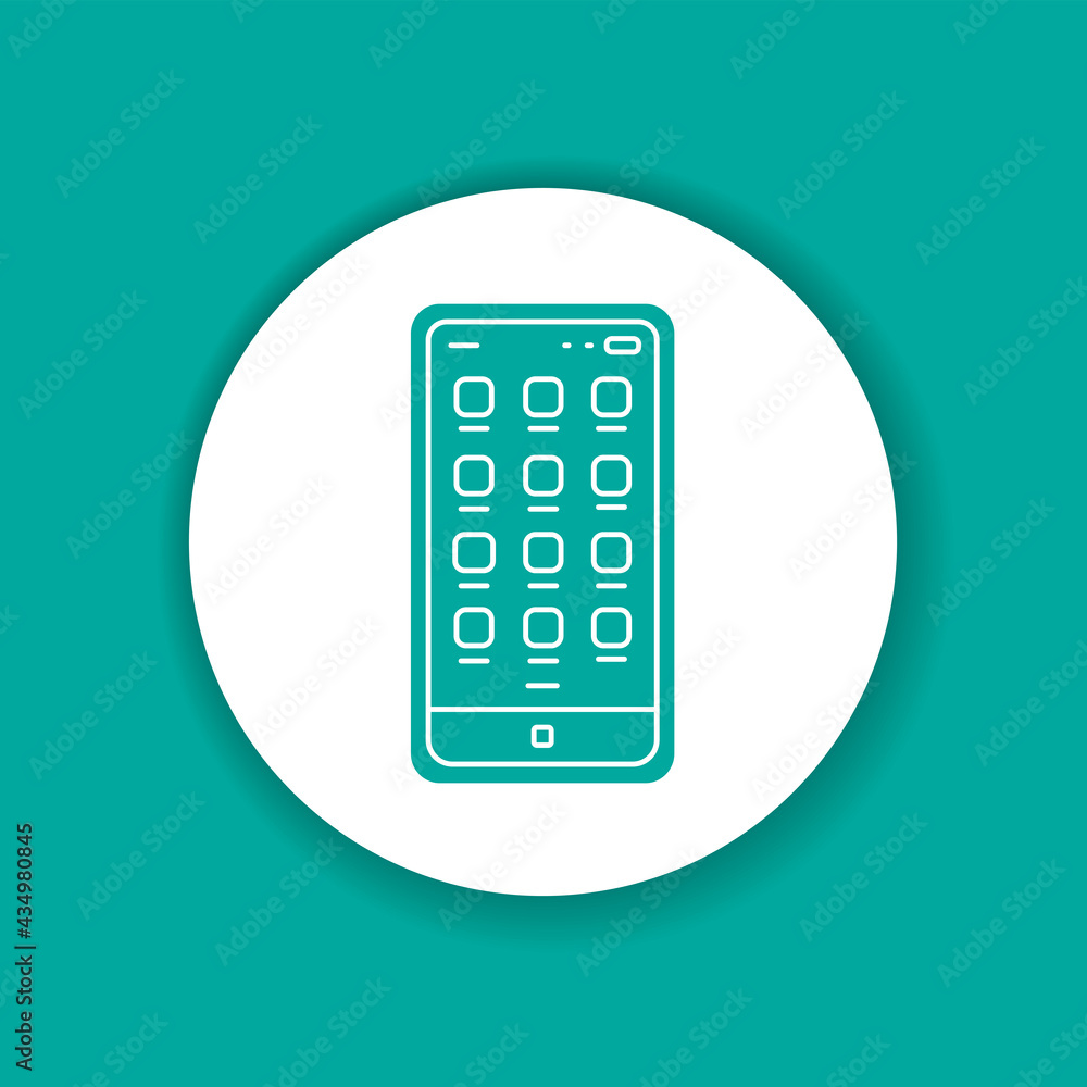 Poster mobile ui design color glyph icon. pictogram for web page