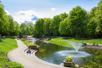 Beautiful park in The Netherlands Groningen, Noorderplantsoen