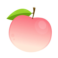 Fototapeta premium Peach vector. Peach logo design. Peach on white background.