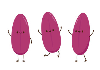 Riceberry character design. Riceberry vector. Riceberry on white background.