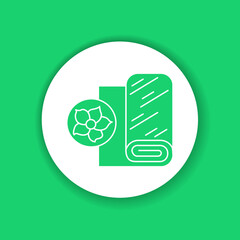 Linen fabric color glyph icon. Pictogram for web page