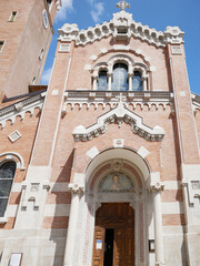 Rivisondoli - Abruzzo - The facade of the church of San Nicola di Bari, symbol of the characteristic mountain village
