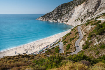 Fototapeta na wymiar Greece, Kefalonia island, Myrtos beach