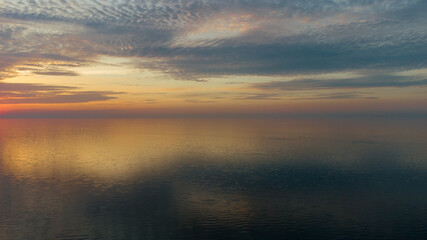 Sunrise in the sky in Golden hour 