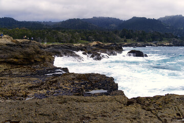 Point Lobos - Waves receding from the Rocks