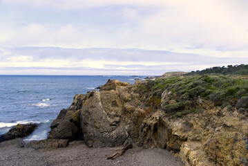Fototapeta na wymiar Point Lobos - Beach Cliff