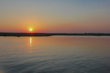 Fototapeta na wymiar Sunset in Chobe National Park, Botswana, Africa