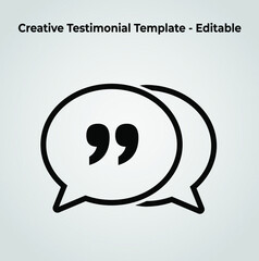 Creative Testimonial Templates - Editable Vector Illustration