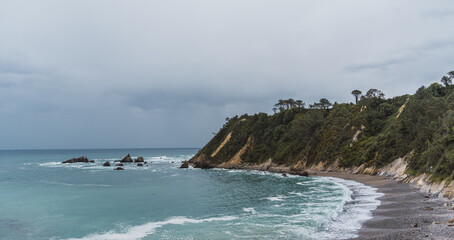Fototapeta premium Playa de Castello en El Franco, Asturias, Spain.