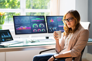 Analyst Woman Looking