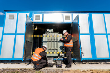 Execution of electrical measuring works on the power transformer