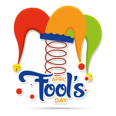 Harlequin hat April fools day Vector illustration