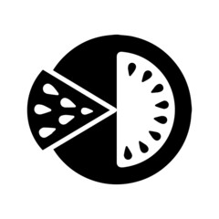 Watermelon healthy fruit vector icon