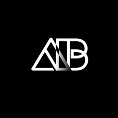AB letter logo icon vector template on black background creative letter AB icon. AB vector.