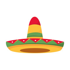 Isolated traditional mexican hat Mexican culture Vector illustration