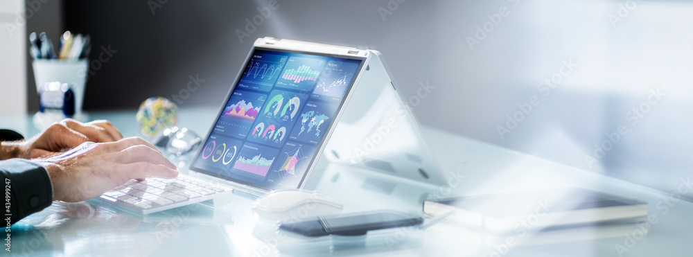 Poster KPI Analytics Dashboard And Graph