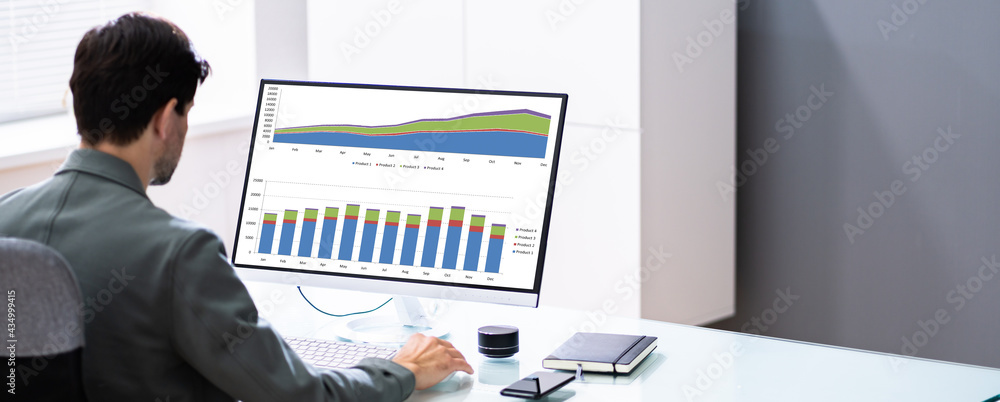 Poster Business Data Analyst Using KPI Data Dashboard
