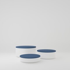 Product Stand in white room ,Studio Scene For Product ,minimal design,3D rendering