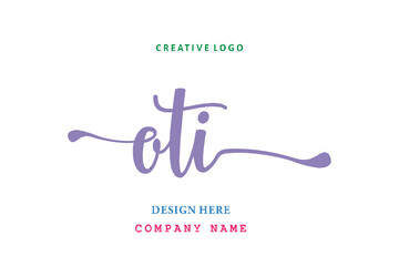 Fototapeta na wymiar OTI lettering logo is simple, easy to understand and authoritative