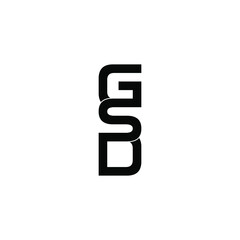 gsd letter original monogram logo design