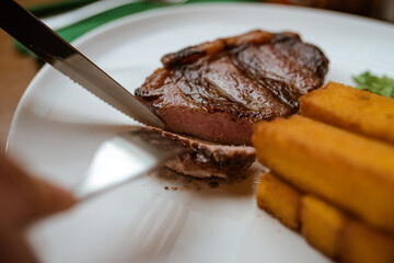 Cortando carne