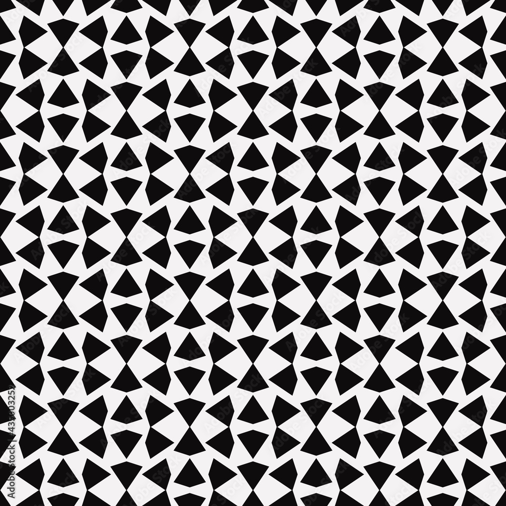 Poster Triangle double. Vector black triangles pattern.