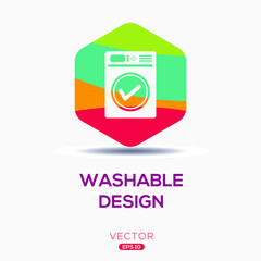 Creative (Washable design) Icon ,Vector sign.	