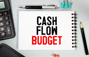 CASH FLOW text on wooden background. Financial Concept