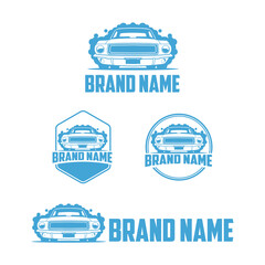 classic car wash logo template