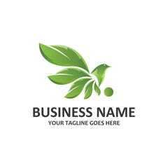 Simple hummingbird symbol vector logo