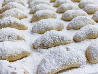 Putri Salju. Cookies for Ramadhan and Idul Fitri, The Great Islamic Day. Selective Focus.