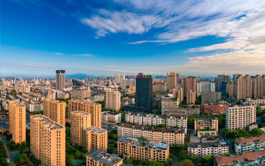 Fototapeta na wymiar Urban scenery of Jinhua City, Zhejiang Province, China