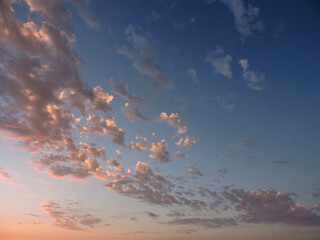 nubes cielo atardecer