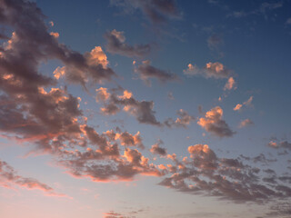 Nube, cielo atardecer