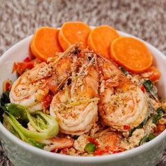 Stir fried konjac with shrimp 