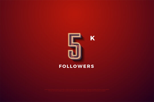 5k Followers Background Illustration.
