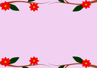 leaves and flower frame