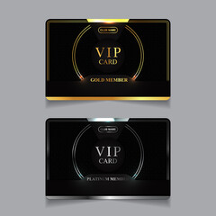 Vector VIP golden and platinum card. Black geometric pattern background with premium design. Luxury and elegant graphic template layout for vip member