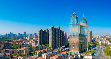 Naklejka premium Urban scenery of Jinhua City, Zhejiang Province, China