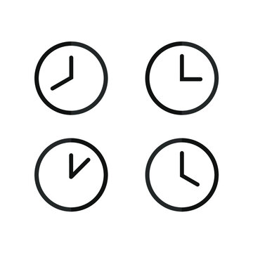 collection of clock images and designate different times