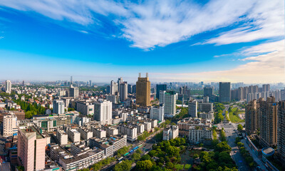 Urban scenery of Jinhua City, Zhejiang Province, China