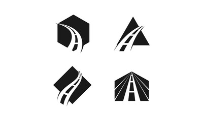 Road set illustration vector logo