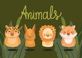 animals forest background