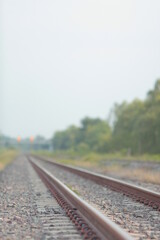 Obraz premium railway in the countryside background 