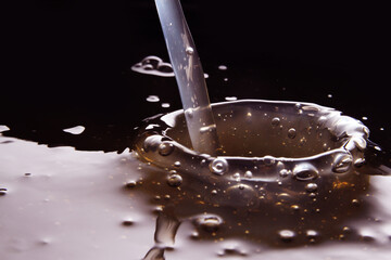 Macro shot of thick fluid